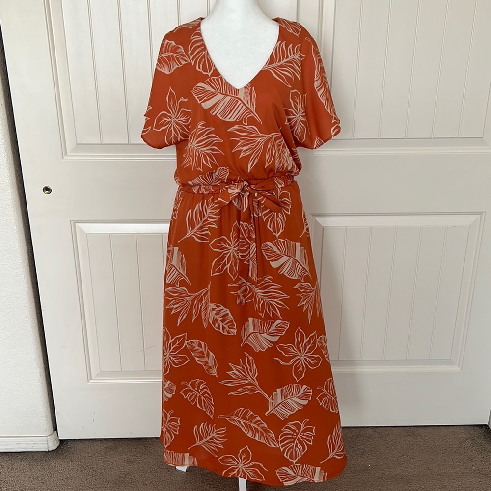 Sienna Sky Orange Floral Dress in L.